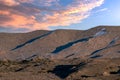 Nevada desert mountain landscape at sunset. Royalty Free Stock Photo