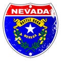 Nevada Flag Icons As Interstate Sign