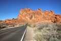 Remote Desert Highway Through Valley Of Fire Nevada Royalty Free Stock Photo