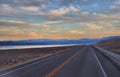 Nevada Highway 95's Walker Lake at Sunset Royalty Free Stock Photo