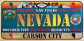 Nevada Las Vegas Reno Paradise USA Sign Plate