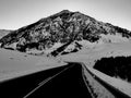 Nevada mountain road, Venasque Pyrenees, Royalty Free Stock Photo