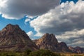 Nevada Mountains and Clouds in Blue Sky Royalty Free Stock Photo