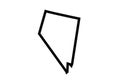 Nevada outline map state shape