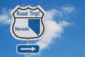 Nevada Road Trip Highway Sign Royalty Free Stock Photo