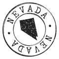 Nevada Silhouette Map Postal Passport. Stamp Round Vector Icon Seal Badge Illustration.