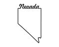 US state map. Nevada outline symbol. Vector illustration