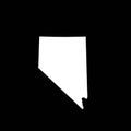 Nevada State Outline Vector Minimalist White on Black Design Royalty Free Stock Photo