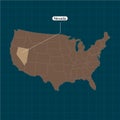 Nevada. States of America territory on dark background. Separate state. Vector illustration