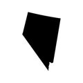 Nevada - US state. Territory in black color. Vector illustration. EPS 10