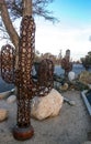 iron cactus Carnegia gigantea, made from horse shoes in the interior of a hotel in the foothills