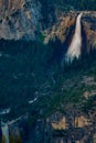 Nevada and Vernal Falls Yosemite National Park from Glacier Poin Royalty Free Stock Photo