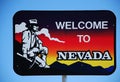 Welcome to Nevada Road Sign Royalty Free Stock Photo