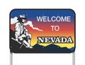 Nevada welcome road sign Royalty Free Stock Photo