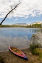 Nevada Wrights lake and canoe Royalty Free Stock Photo