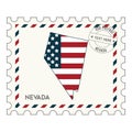 Nevadapostagestamp. Vector illustration decorative design