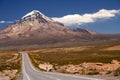 Majestic Nevado Sajama volcano Royalty Free Stock Photo