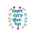 Never ever give up