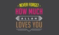 Never forget how much Allah loves you