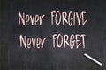 Never forgive, never forget - Blackboard