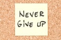 Never Give Up Royalty Free Stock Photo