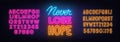 Never Lose Hope neon quote on brick wall background.