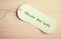 Never too late Royalty Free Stock Photo