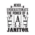 Never Underestimate The power of a Janitor good for t-shirt