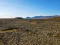 Neverending lava field close to Black Church in Western Iceland