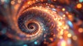 A neverending spiral of shimmering lights and shadows seems to hold the secrets of the universe