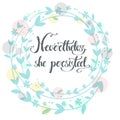 Nevertheless, she persisted. Vector hand drawn political exhorta