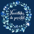 Nevertheless, she persisted. Vector hand drawn political exhorta