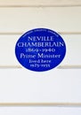 Neville Chamberlain Plaque in London