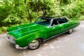 NEVINOMYSSC, RUSSIA - MAY 13, 2016: Automobiles. Offsite photography of old American cars. Oldsmobile 98s. Machine type