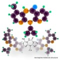 Nevirapine (Viramune) molecule structure Royalty Free Stock Photo
