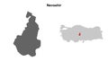 Nevsehir outline map Royalty Free Stock Photo