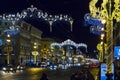 Nevsky Avenue in Christmas decoration. St. Petersburg. Russia