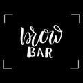 Lettering brow bar