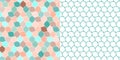 Set Seamless pattern with colorful drops in the style of Escher Royalty Free Stock Photo