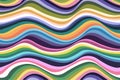 Seamless vector pattern with multicolored horizontal waves Royalty Free Stock Photo