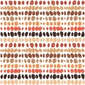 Seamless pattern with spots of different sizes and colors in a row Royalty Free Stock Photo