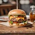 3D Render: Temptingly Juicy Burger Illustration