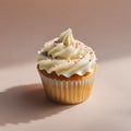 Generative AI Cupcake Illustration Delightful Digital Art for Sweet Cravings Royalty Free Stock Photo