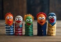 Felt Funnies: Five Finger Puppets with Goofy Grins