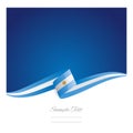 New abstract Argentinian flag ribbon banner