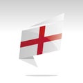 New abstract England flag origami logo icon button label vector Royalty Free Stock Photo
