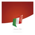 New abstract Italy flag origami red background vector Royalty Free Stock Photo