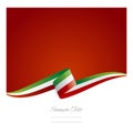 New abstract Italy flag ribbon banner Royalty Free Stock Photo