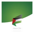 New abstract Palestine flag origami green background vector