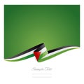 New abstract Palestine flag ribbon banner